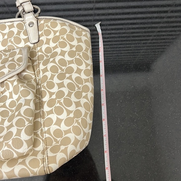 Coach Signature Leah Large Monogram Tote Bag - Picture 8 of 11